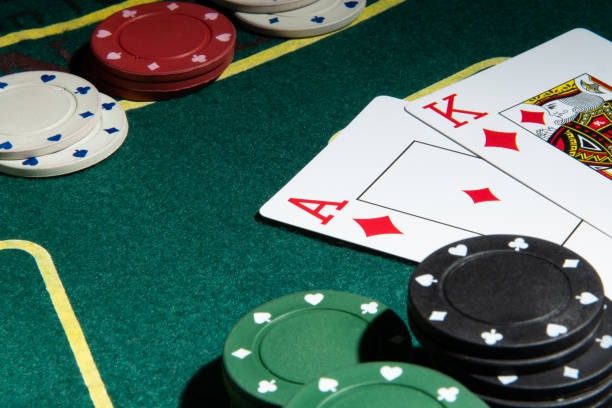 ninjajago Texas Poker table interface showing hole cards and community cards